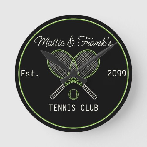 Tennis Club Bar Wall Clock