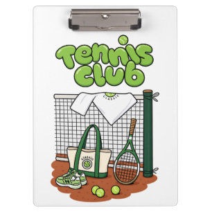 Tennis Club Classic Sports Graphic – Green Tennis Clipboard