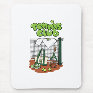 Tennis Club Classic Sports Graphic – Green Tennis  Mouse Pad