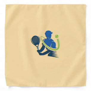 Tennis Club Logo - Dynamic Action, Sporty Style Bandana