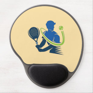 Tennis Club Logo - Dynamic Action, Sporty Style Gel Mouse Pad