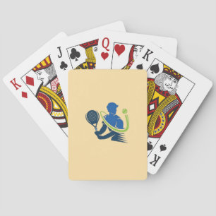Tennis Club Logo - Dynamic Action, Sporty Style Poker Cards