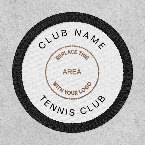 Tennis Club Logo Name Fully Customisable Patch
