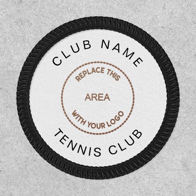 Tennis Club Logo Name Fully Customisable Patch (Front)