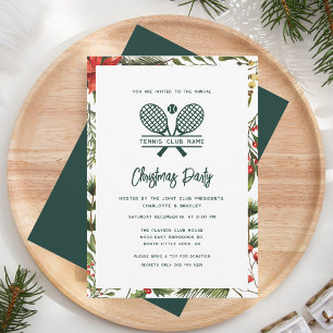 Tennis Club Members Annual Christmas Party Invitation