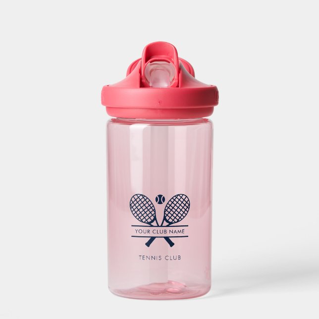 Tennis Club Name and Team Players Swag Water Bottle (Front)