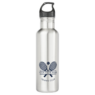 Tennis Club Name Navy Blue Members Keepsake Custom Stainless Steel Water Bottle