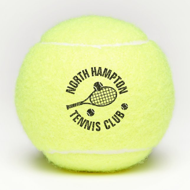 Tennis Club Name Racket Ball Logo Custom (Front)