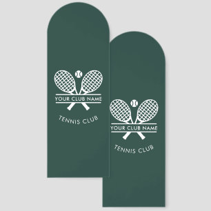 Tennis Club Name Team Logo Green Custom Bookmarks