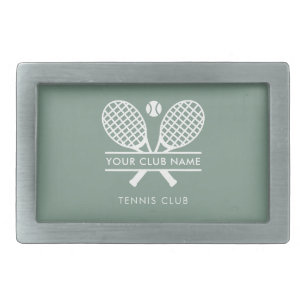 Tennis Club Name Team Matching Swag Custom Belt Buckle
