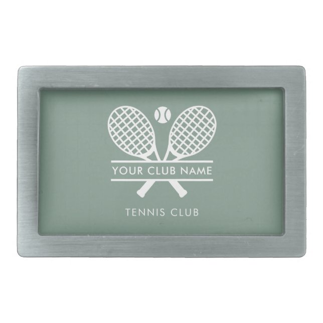 Tennis Club Name Team Matching Swag Custom Belt Buckle (Front)