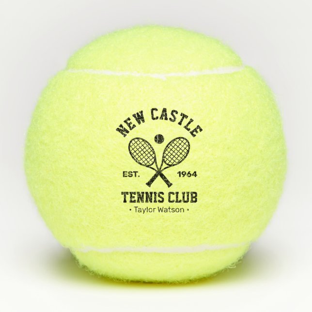 Tennis Club Personalized Tennis Balls (Front)