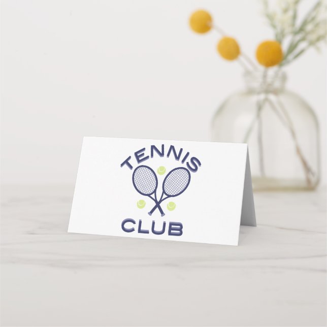 Tennis CLub Place Card (Front)