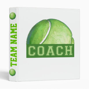 Tennis Coach 3 Ring Binder