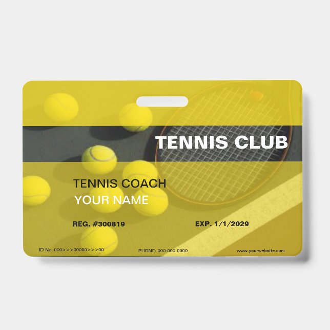 Tennis Coach Badge (Front)