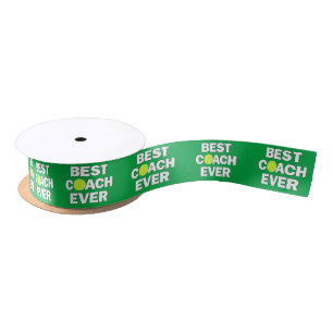 Tennis Coach Best Coach Every Sports Team Color Satin Ribbon