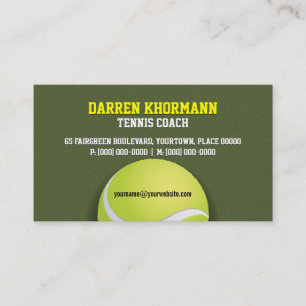 Tennis Coach Business Card