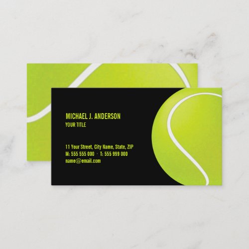 Tennis Coach business card