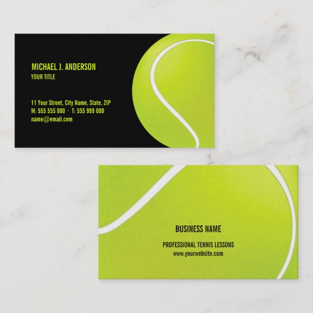 Tennis Coach business card (Front/Back)