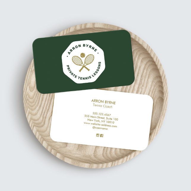 Tennis Coach Business Card (Creator Uploaded)