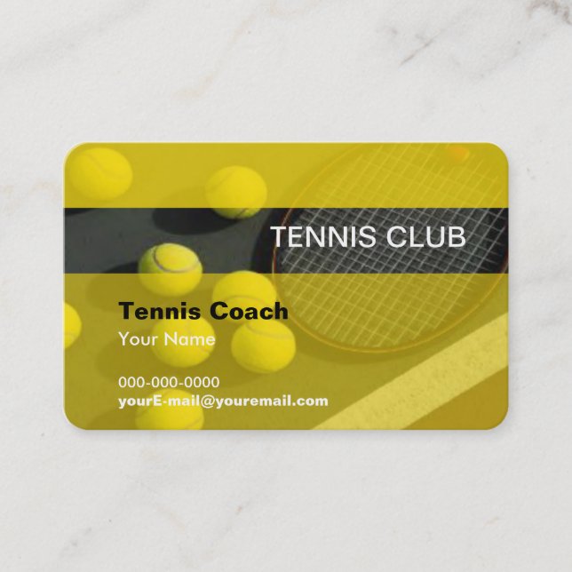 Tennis Coach Business Card (Front)