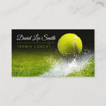 Tennis Coach Business Card by AmazingDesignStore at Zazzle