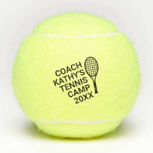 Tennis Coach Camp Custom Personalized Tennis Balls