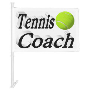 Tennis Coach Car Flag