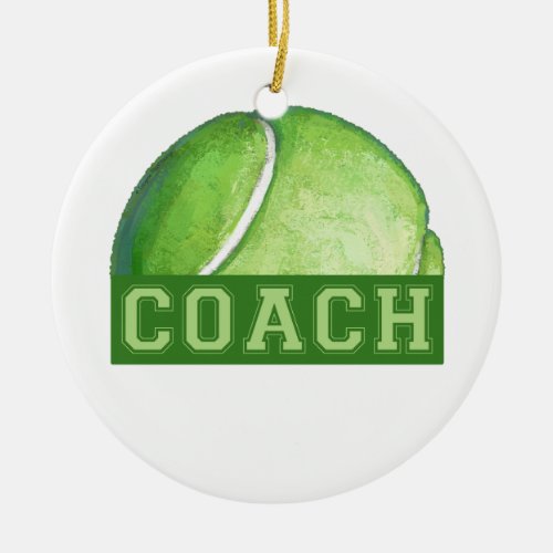 Tennis Coach Ceramic Ornament