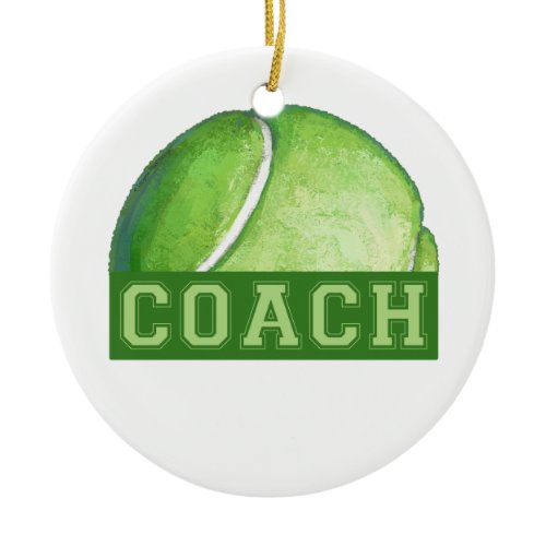 Tennis Coach Ceramic Ornament