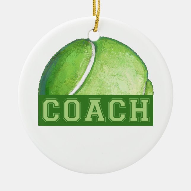 Tennis Coach Ceramic Ornament (Front)