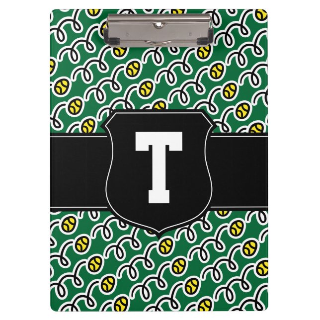 Tennis coach clipboard | Personalized monogram (Front)