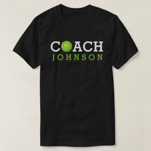 Tennis Coach Custom Name T_Shirt