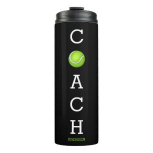 Tennis Coach Custom Name Thermal Tumbler