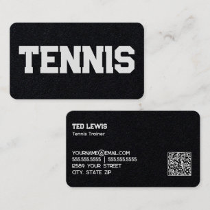 Tennis Coach Custom QR Business Card