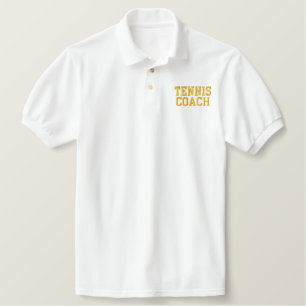 TENNIS COACH EMBROIDERED POLO SHIRT