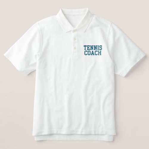 TENNIS COACH EMBROIDERED POLO SHIRT