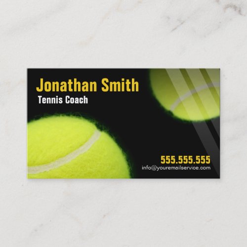 Tennis Coach For Tennis Lessons Business Card