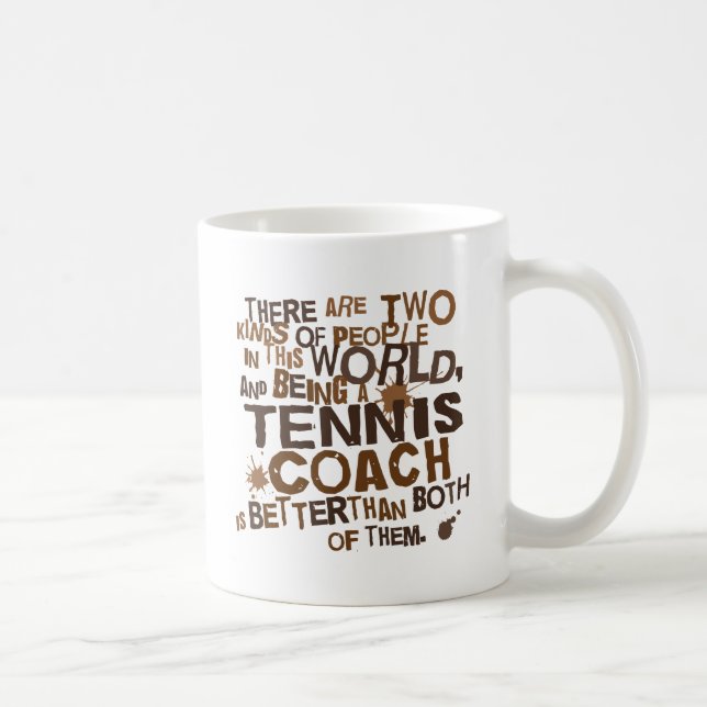Tennis Coach Gift Coffee Mug (Right)