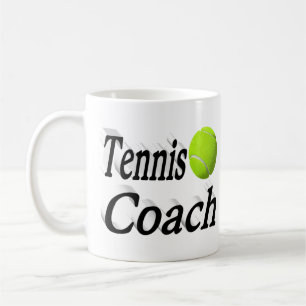 Tennis Coach half text Coffee Mug