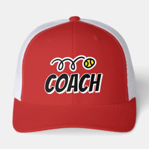 Tennis coach hat with open mesh back