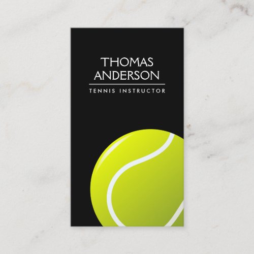 Tennis coach  instructor  player black business card