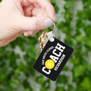 Tennis Coach Keychain