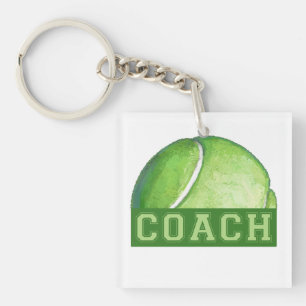 Tennis Coach Keychain