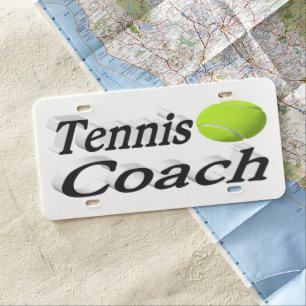 Tennis Coach License Plate