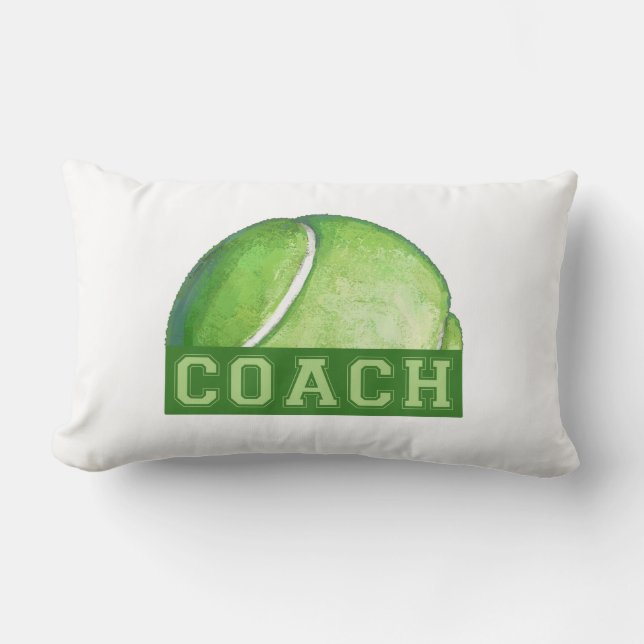 Tennis Coach Lumbar Pillow (Front)