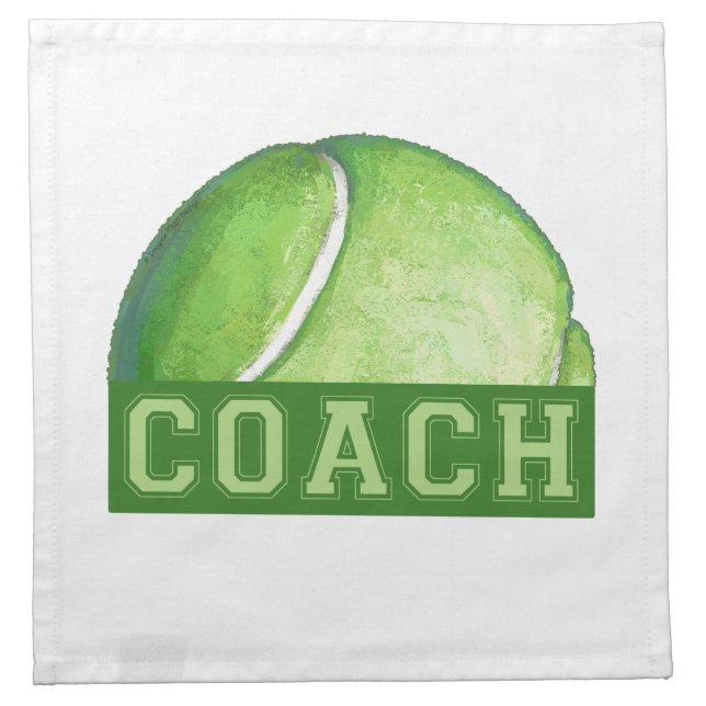 Tennis Coach Napkin (Front)