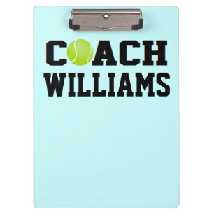 Tennis Coach - Personalized Clipboard