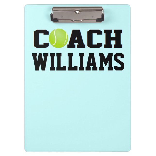 Tennis Coach - Personalized Clipboard (Front)