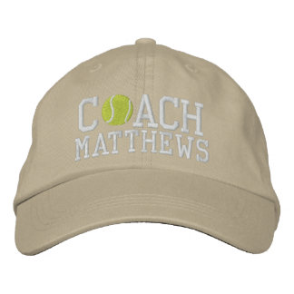 Tennis Coach Personalized Embroidered Baseball Cap
